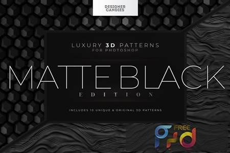 3D Matte Black Patterns Z6Vee9A 1