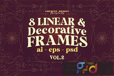 8 Decorative & Linear Frames - Vol.2 X5NZY6L 1