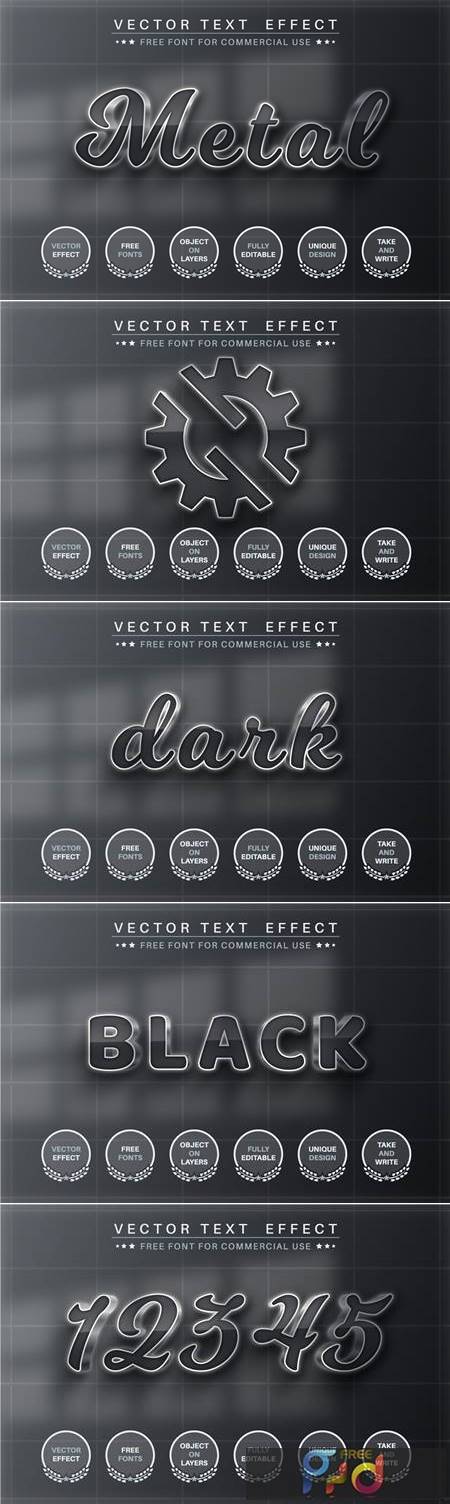 Dark Metal - Editable Text Effect, Font Style Vkus9Bt 1