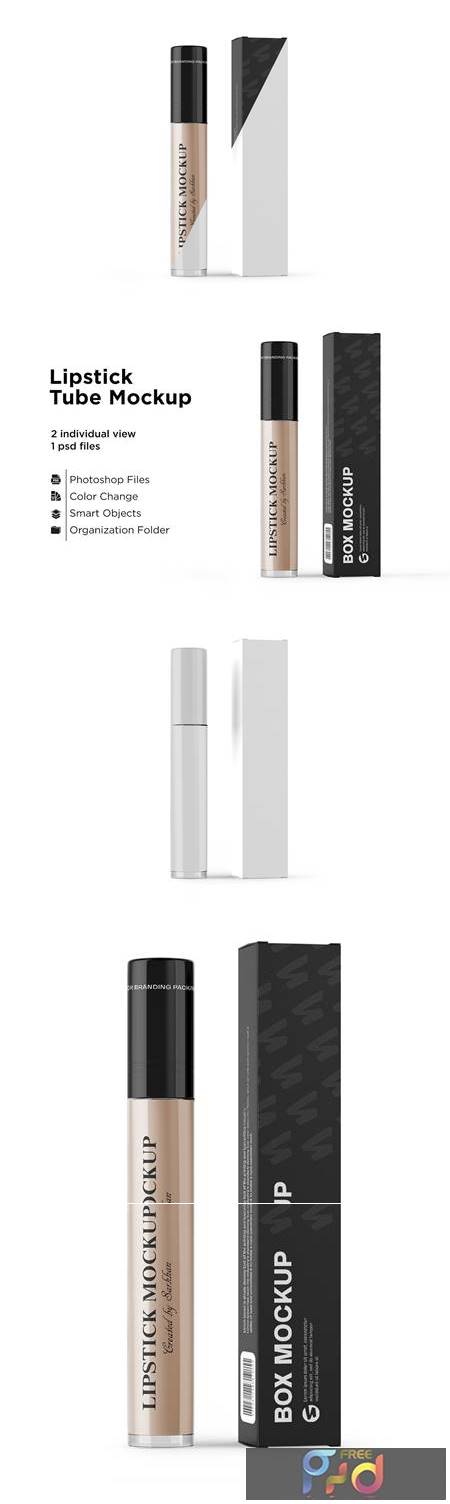 Lipstick Tube With Box Mockup 6063321 1