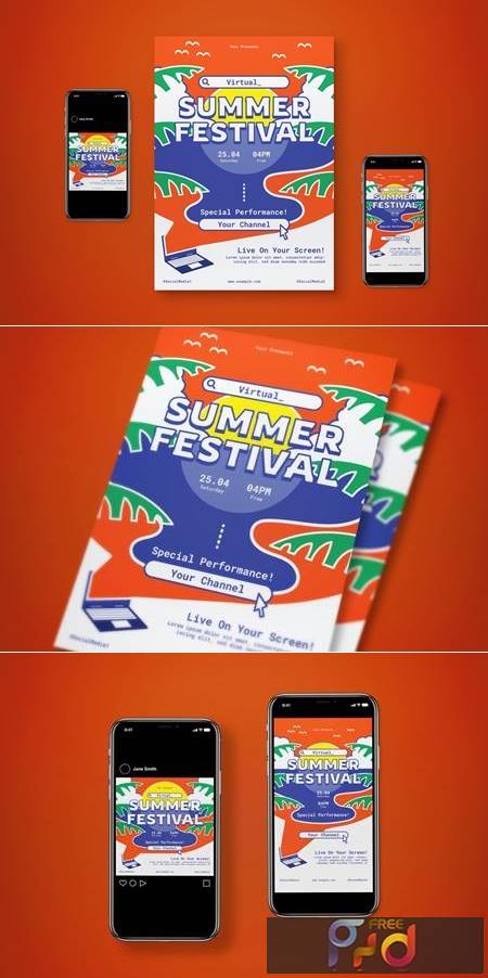 Virtual Summer Festival Flyer Set Cl5Xgz7 1