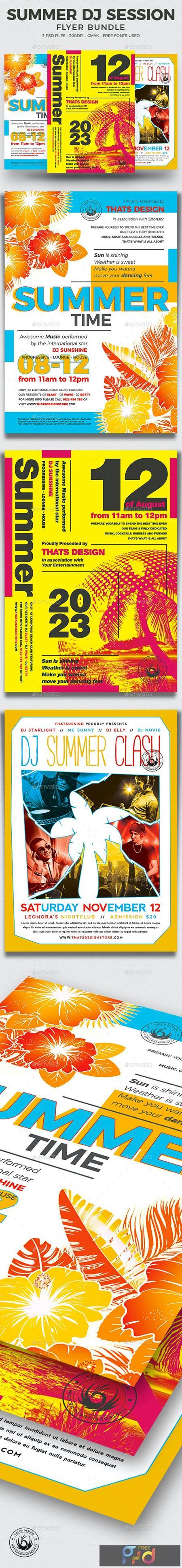 Summer DJ Session Flyer Bundle 17219881 1