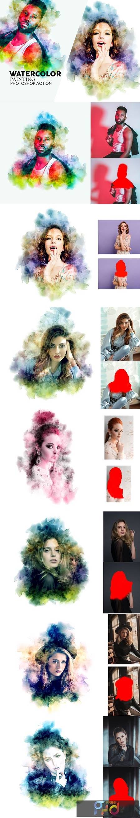 Watercolor Painting Photoshop Action 5836681 1