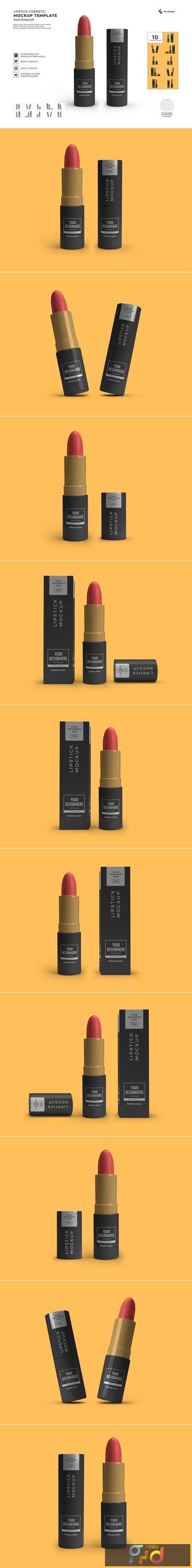 Lipstick Cosmetic Mockup Template Set 7Btx4Jf 1
