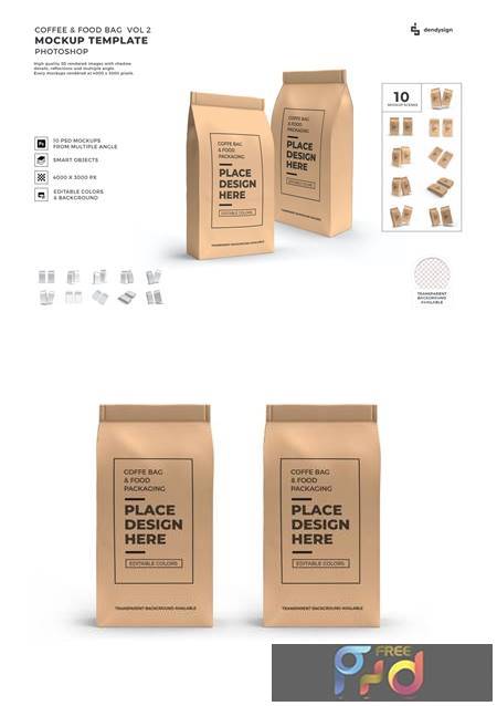Food Paper Bag Mockup Template Set Vol 2 YZXXE4A 1