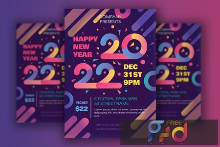 Modern Happy 2022 New Year Poster Jyy5474 1